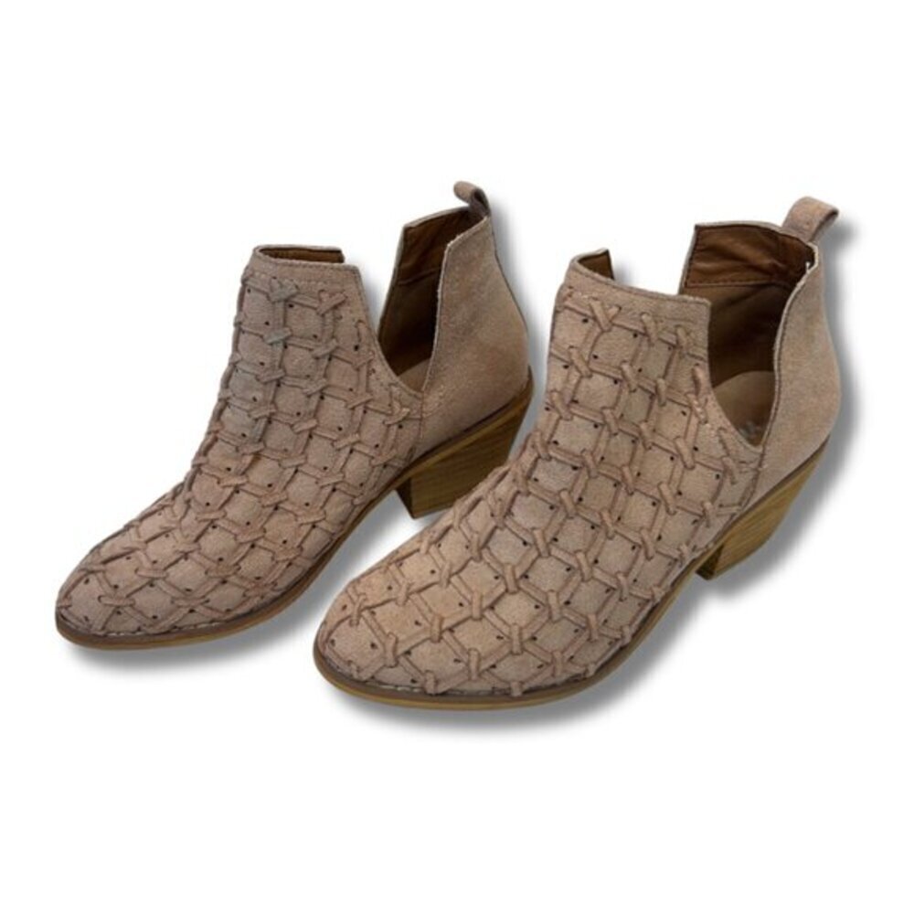 MI.IM Booties Lavin Ankle Faux Suede Booties Size 6 Brown Tan